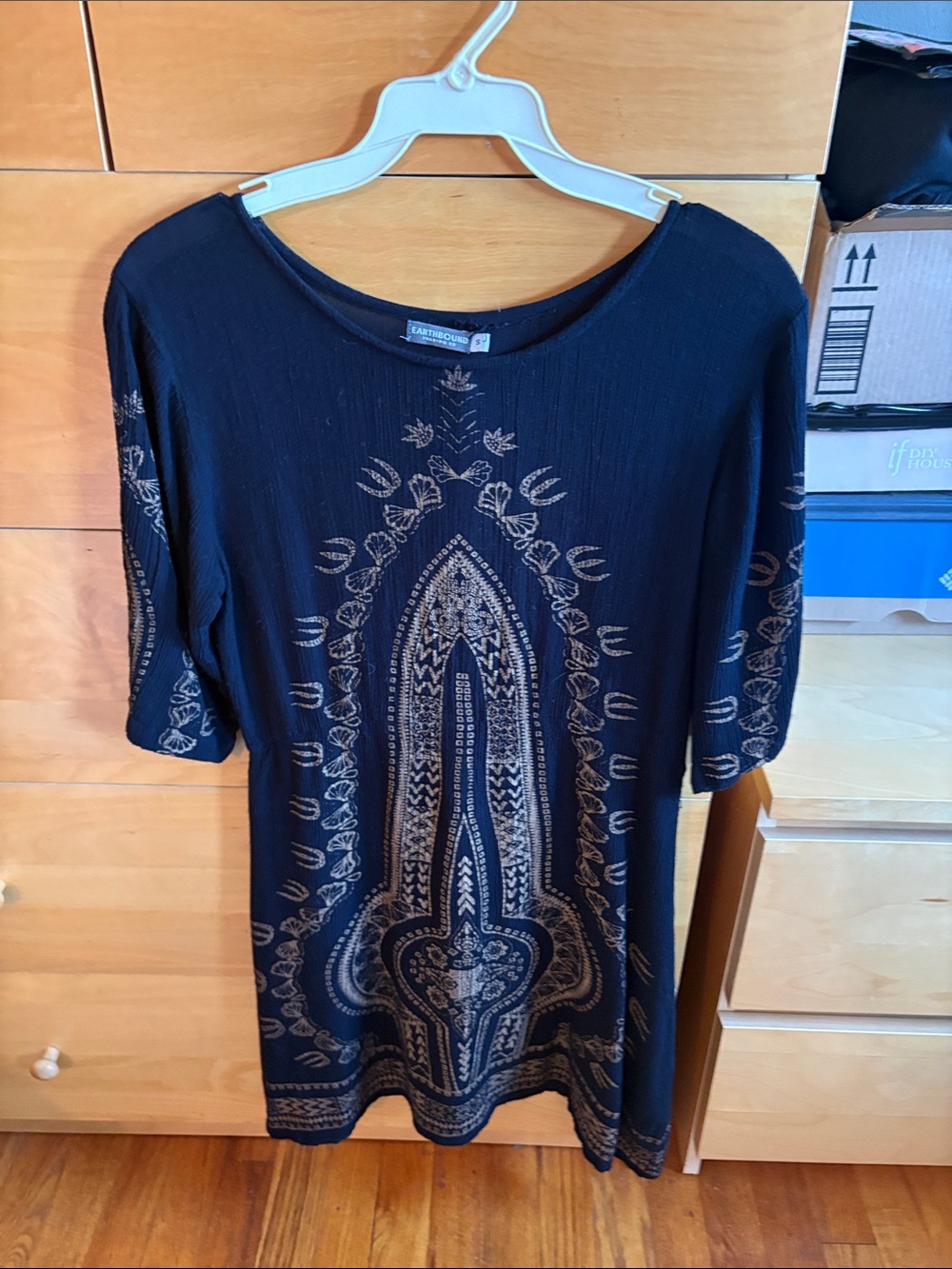 EarthboundMetallic Gold Emblem dress